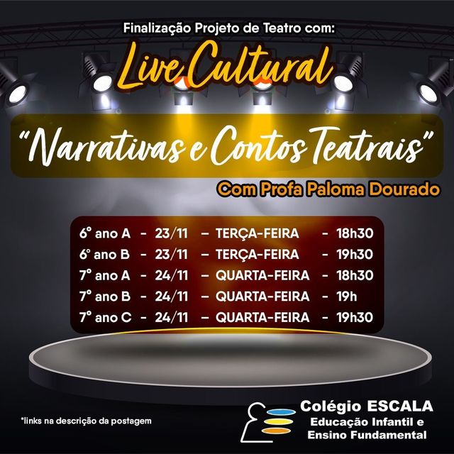 Live cultural- Projeto teatro
