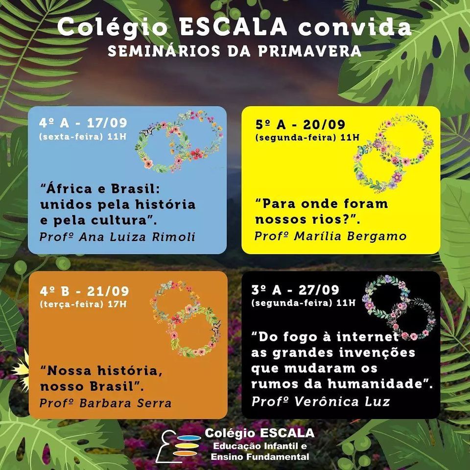 ESCALA inova e realiza live dos Seminários da Primavera ESCALA inova e realiza live dos Seminários da Primavera